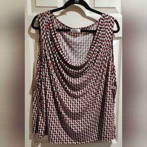 Calvin Klein red and black sleeveless top size 3X